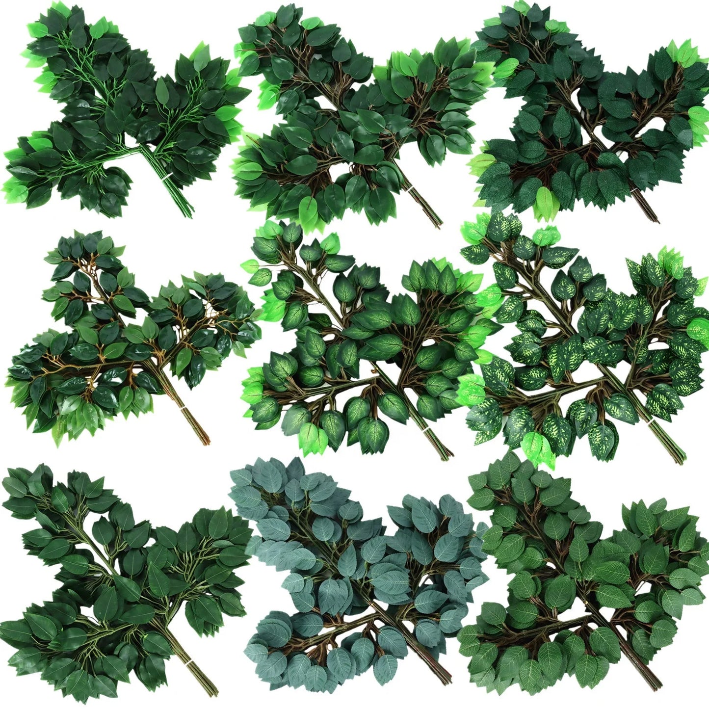 JCF258 -1 Wholesale Faux Leaves Artificial Ficus Maple Mango Magnolia Leaves for Indoor Decor