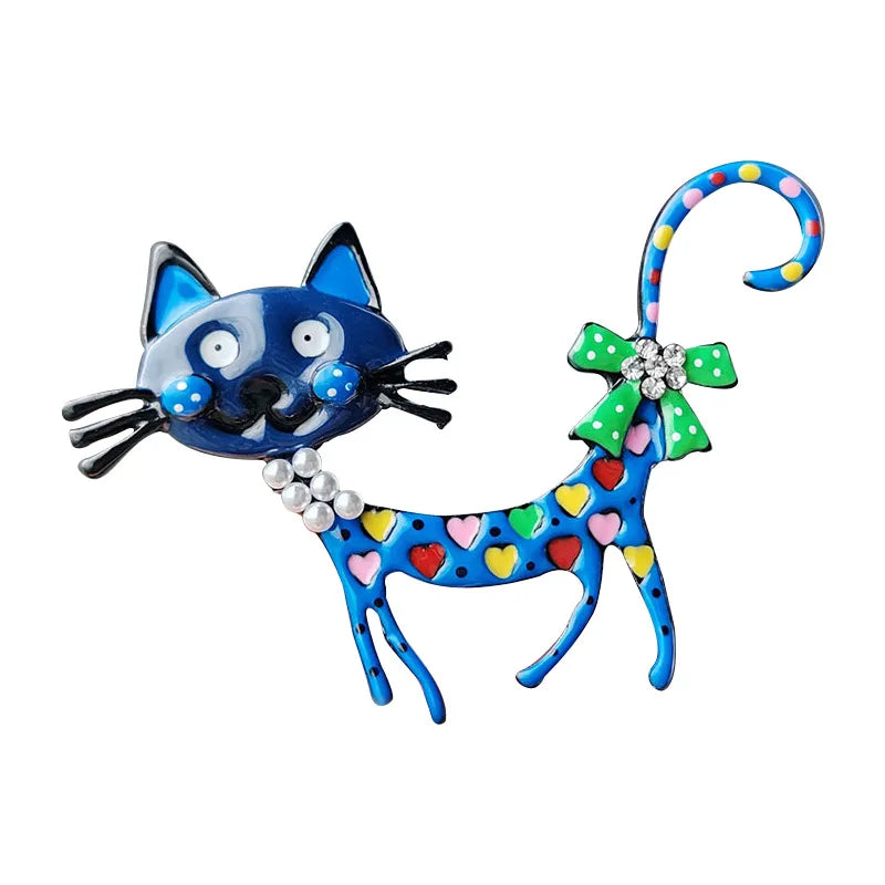 Drop Oil Cat Brooch Colored Enamel Brooch