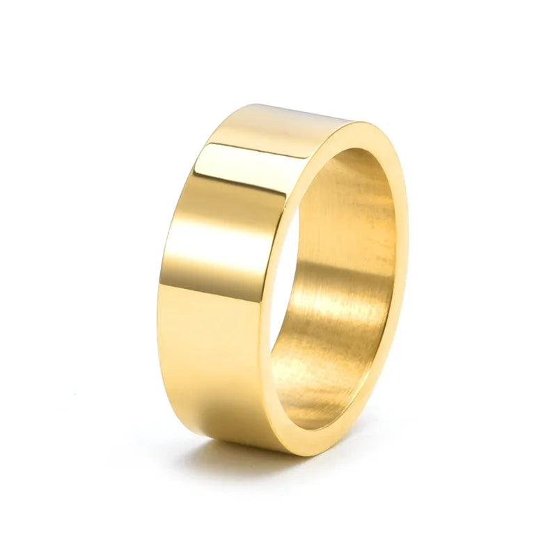 Fashionable and Trendy Men's Glossy Distressed Ring Made of Titanium Steel Minimalist Light Luxury Delicate Fashion Jewelry R