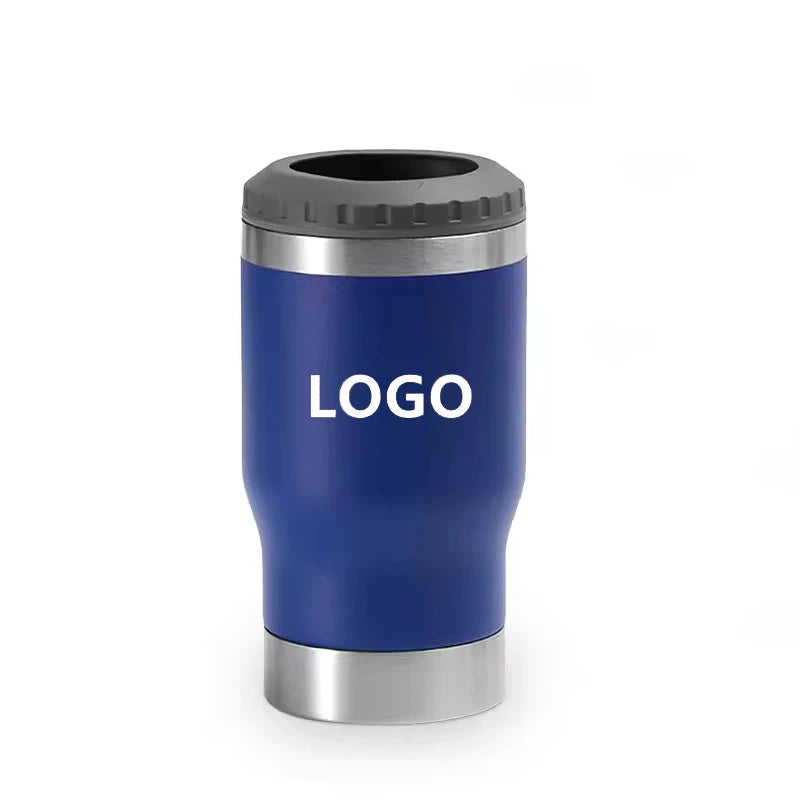 Customized Portable 4 in 1 Double Wall Vacuum Insulated Stainless Steel 14oz Plastic Lid Beer Can Holder Bottle Cooler