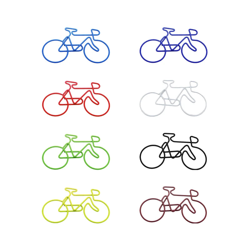 Metal Decorative Bicycle Paper Holders with Vinyl Coating Factory Wholesale Cute Big Bike Paper Clips for Office School