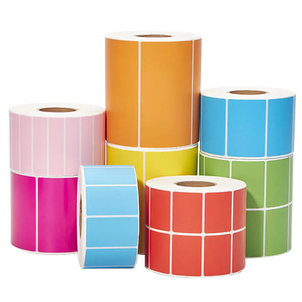 Customizable Color Size Shape Gold Foil Printed Heat Sensitive Self-Adhesive Thermal Label Paper Removable/Permanent Adhesive