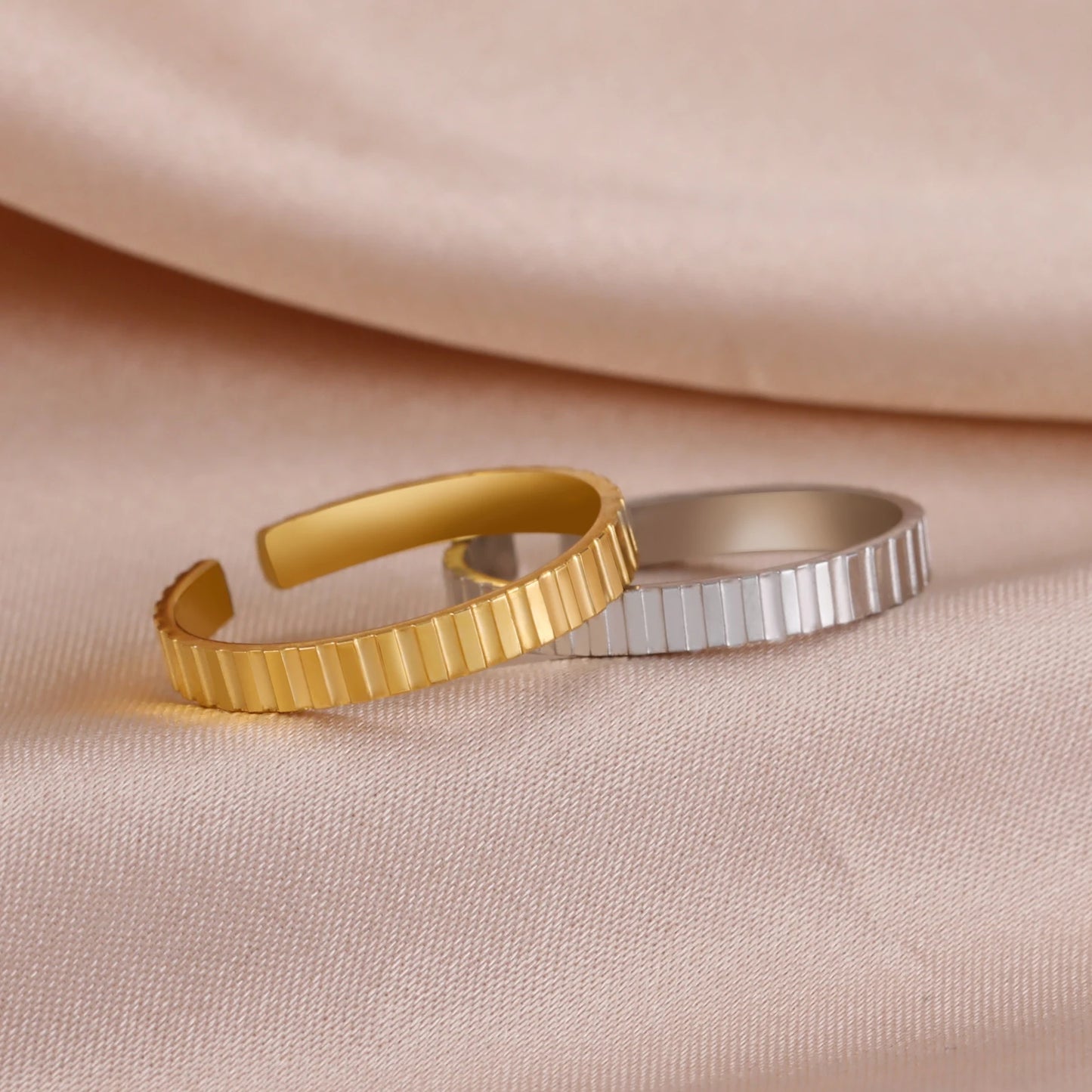 Fashion Stainless Steel Gold Color Minimalist Stripe Drop Earrings for Women Gift for Couple Jewelry Wholesale New