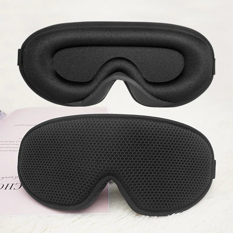 Mesh 3d Sleep Eye Mask Black Custom Brand Sleeping Eye Cover Night Blindfold for Men and Women Travel
