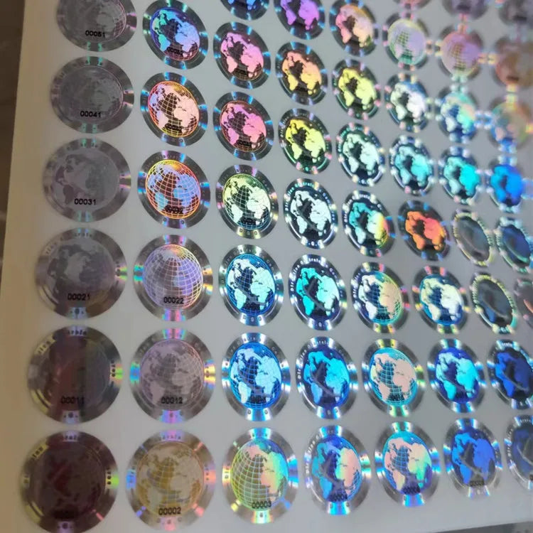 Free Design Custom Print Anticounterfeit Security Laser Hologram Label Sticker 3d Secure Genuine Hologram Label