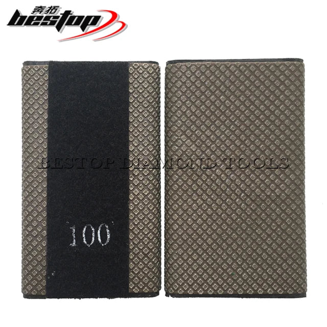 Customizable Diamond Electroplated Hand Polishing Pads with Drainer Groove Flute OEM Support