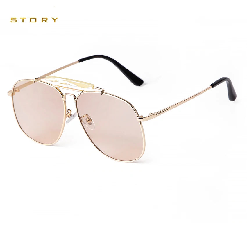 STY93319 Sunglasses 2024 New Arrival Oversized Shades Sunglasses Champagne Aviation Sun Glasses for Women Men
