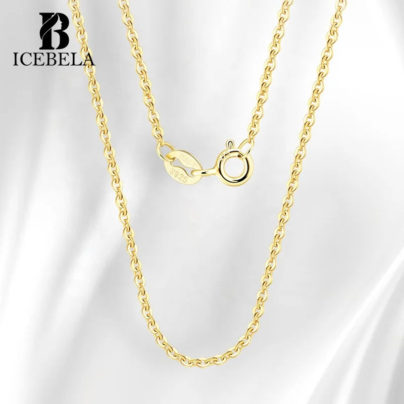 Wholesale 925 Sterling Silver Polished Chain Jewelry Gifts for Women Men DIY Rolo Paperclip Buckle Necklace Chains for Ladies