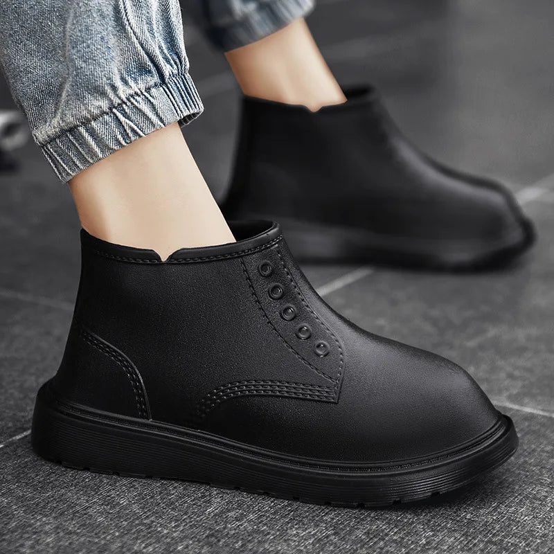 Summer Waterproof EVA Half Rain Boots Stream Trekking Ankle/Mid-Calf Shoes Non-Slip Lightweight Upstream Soft Mesh