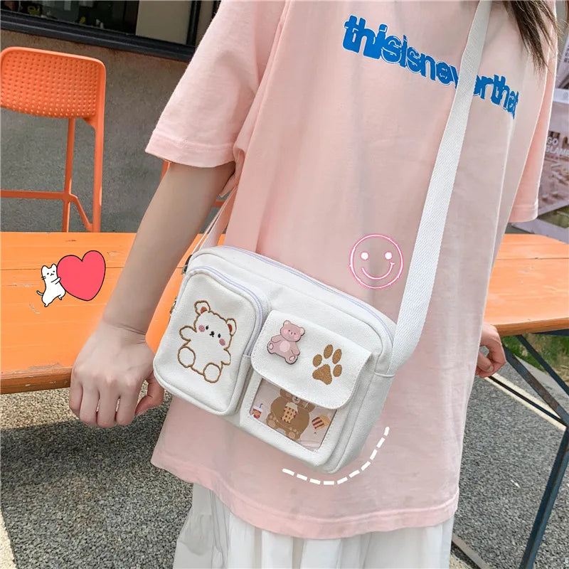 New Kawaii  Girls 2024 New JK Transparent  Small Crossbody Bag for Women Purses and Handbags Shoulder Bag Itabag Bolso