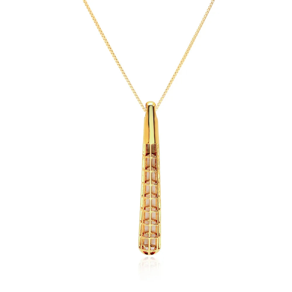 Chain Necklace for Women Gold Color Hollow Out Water Drop Pendant Necklaces Fashion Jewelry Choker