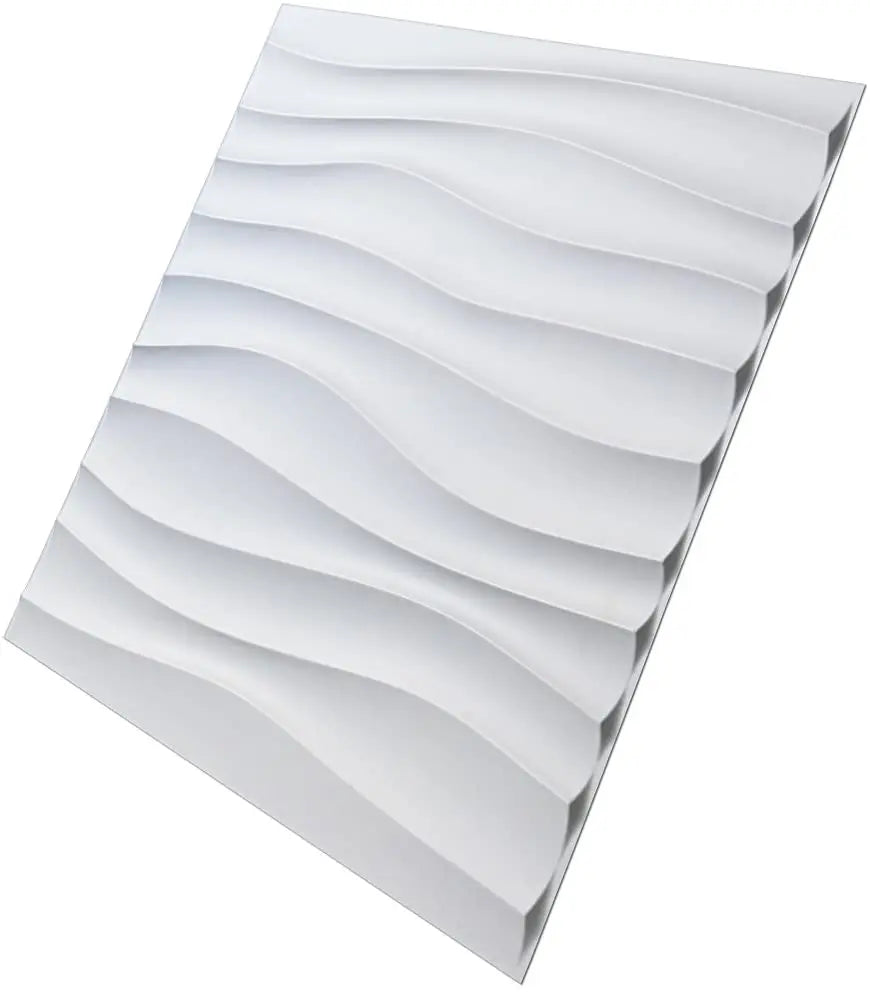 Irini Creative White PVC 3D Wall Panel /Wallpaper/ Plastic PVC Brick for Interior Wall Decor / TV / Filming Dropback White Co