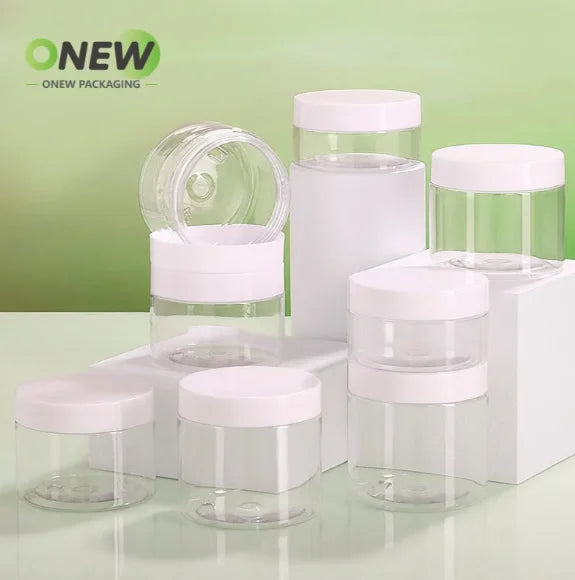 100ml 120ml  Pet Plastic Packaghing Jar with Lids for Cosmetic clear Pet Container Tins Jars