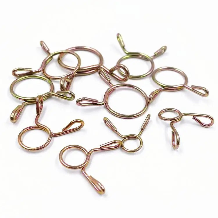 Customized Metal Zinc Plated Spring Clamp Double Ears Pipe Clamp Stainless Steel Automotive Fuel Tank Hose Clamps Industrial
