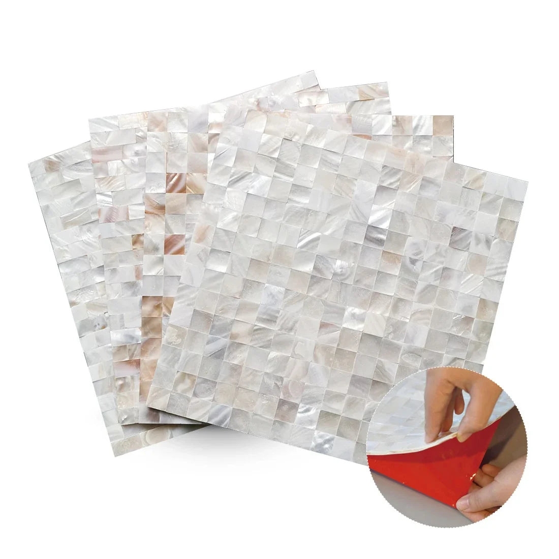 Peel and Stick 4mm Thick Modern Mosaic Wall Backsplash Tile Sticker for Bathroom