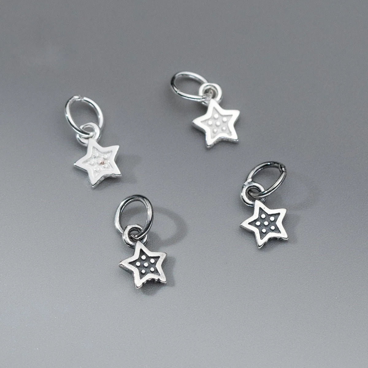 Retro 925 Sterling Silver Five-Pointed Star Charm Pendant for Jewelry Making Accessories Supplies