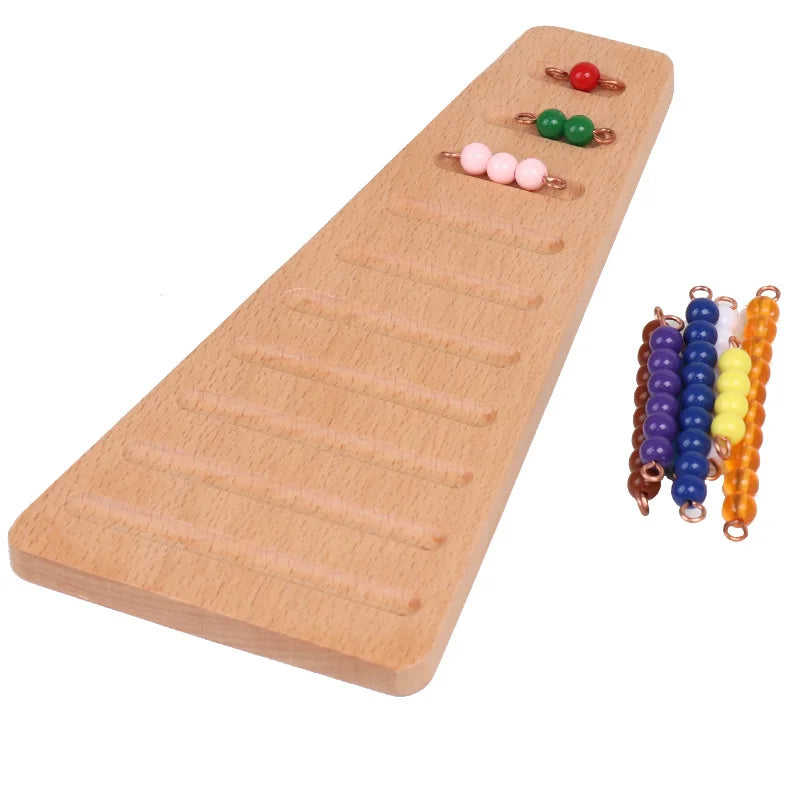 HOYE CRAFT Kids Number Counting Beads Montessori Colored Bead Stairs Math Educational Toys