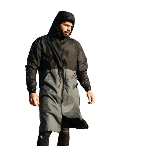 Manufacturer Long Sleeve Custom Green Black Waterproof ODM 210D Nylon Men's Swimming Surf Changing Robe Swim Coat Absorbent