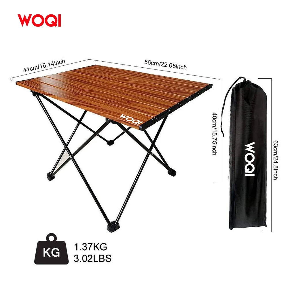WOQI Manufacturer  Hot Selling Roll up Folding Coffee Table Camping Table for Hunting Traveling Indoor