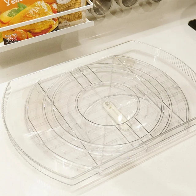 ZNF00172 Lazy Susan Turntable Organizer for Refrigerator Kitchen Cabinet Pantry  Fridge Organizers and Storage