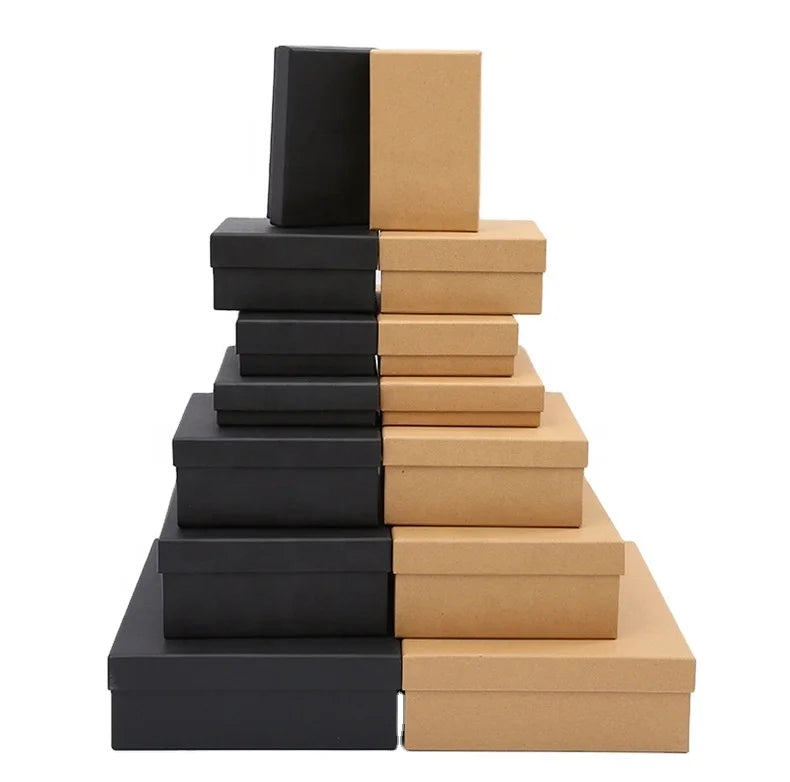 Kraft Paper Heaven and Earth Cover Large  Eco-Friendly  Box Garment Folding Box Hand Gift Box Factory Custom