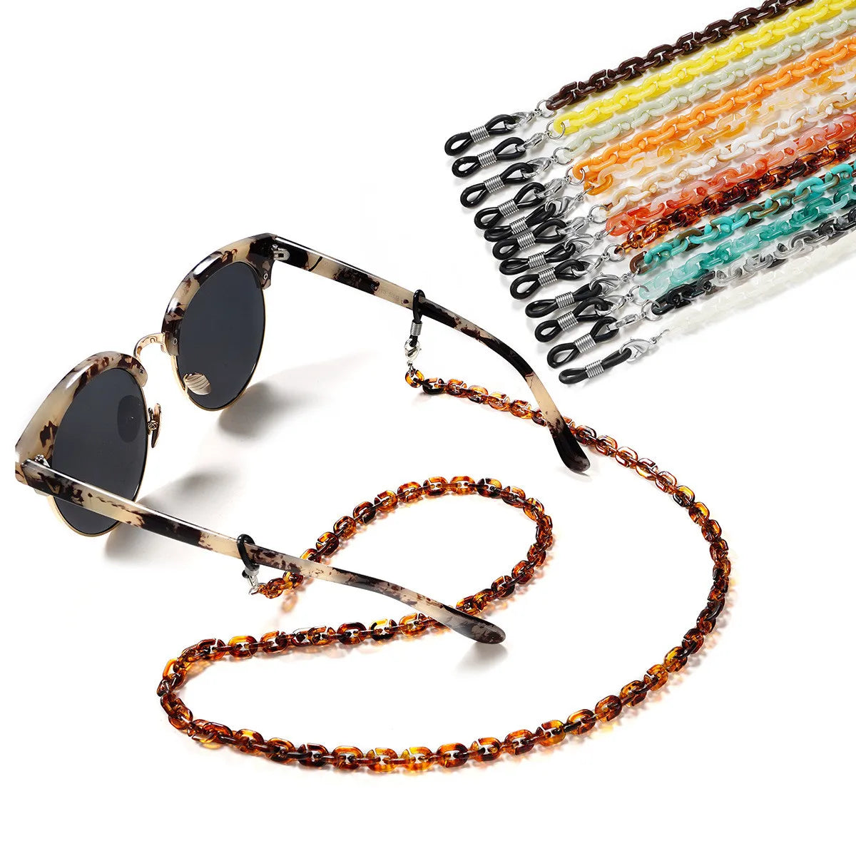Acrylic Eyeglass Chain Sunglasses Holder Eyewear Retainer Strap Glasses Hanging for Women