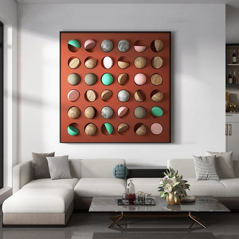 80cm  Modern Decorative Crystal Porcelain Wall Painting Art  for Living Room Aluminum Alloy Frame Gallery Hanging Painting DD