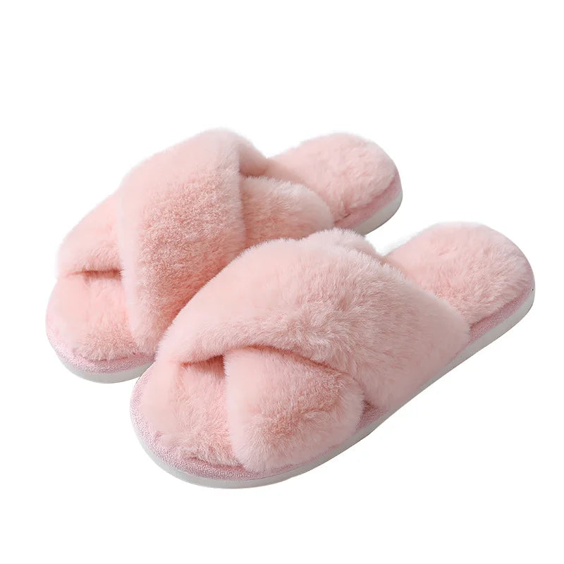 Home Indoor Winter Fur Slippers