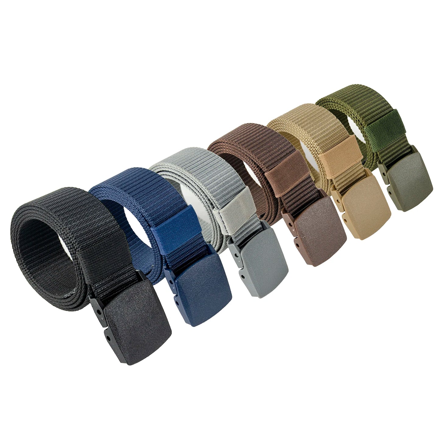 Custom Logo 3.8CM Tactical Belt Nylon Webbing Quick Release Adjustable POM Buckle for Outdoor Casual Use Hiking Durable Belt
