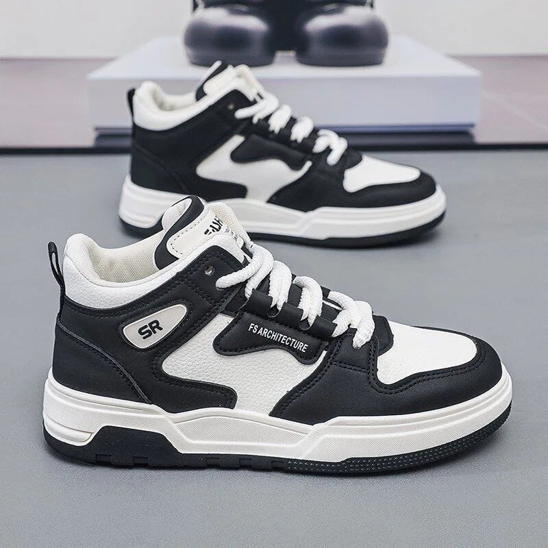 2024 High Top Men's Shoes Trendy Wear-resistant Work Board Shoes Versatile Breathable Casual Shoes for Men