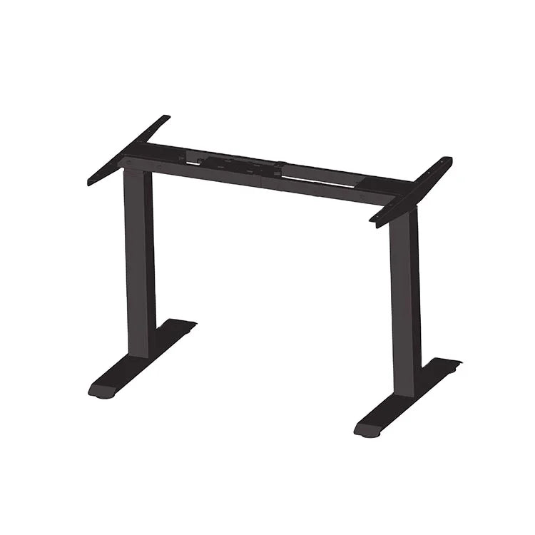 Modern Metal Frame Electric Extendable 2-Segment Height Adjustable Home Office Single Leg 1-Motor Lifting Standing Desk