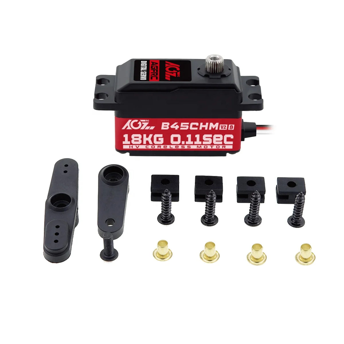 AGFRC B45CHM V2 18kg 0.110sec Programmable Coreless Motor Double Bearings Metal Gear Digital Low Profile Expert Follow Me RC