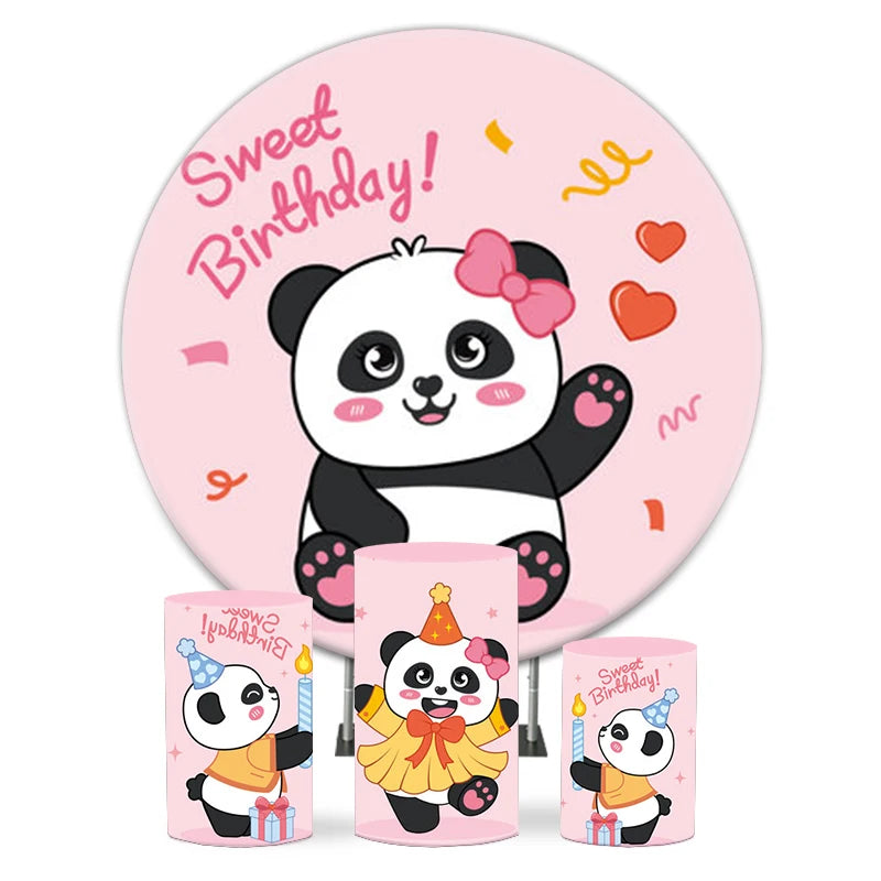 New Design Portable Birthday Party Event Backdrop Round Customized Theme Aluminum Stand With Tension Fabric Cover