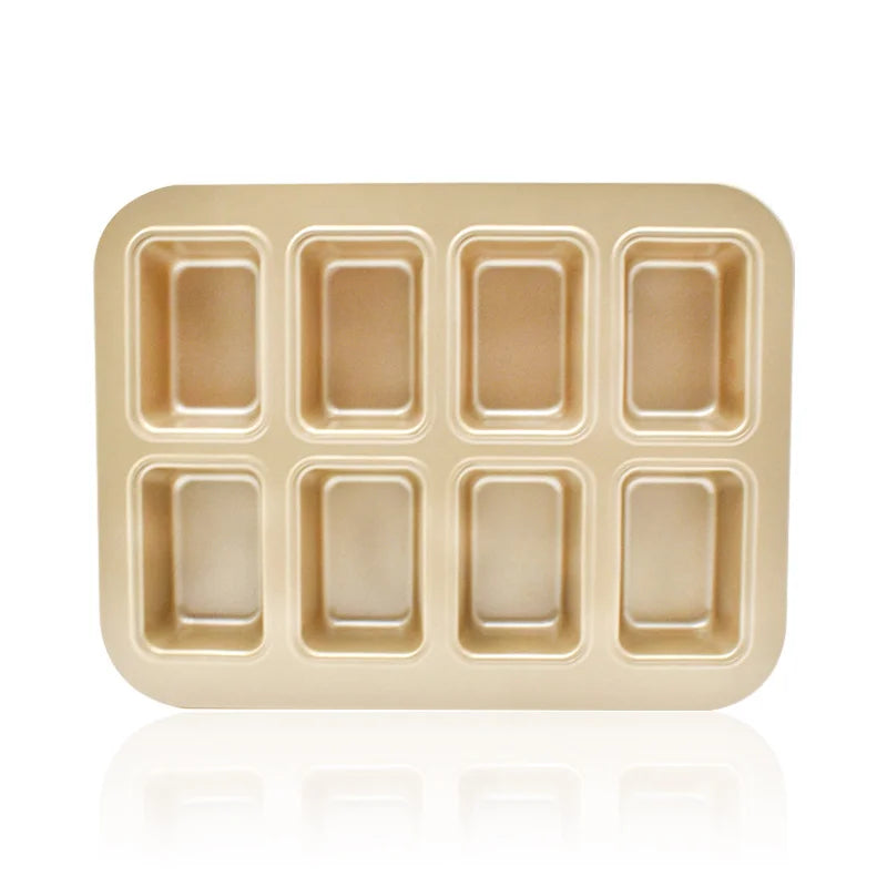 Kitchen Baking Accessories Carbon Steel Eco-Friendly Baking Pan with 8-Cube Cake/Baby Food/Cupcake Molds for Baker's Gift