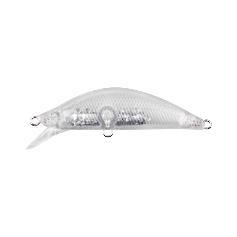 New 50mm 4g ABS Plastic Hard Lure Unpainted DIY Minnow Lure Blanks for River Lake Stream Fishing Mini Minnow Pesca Sinking