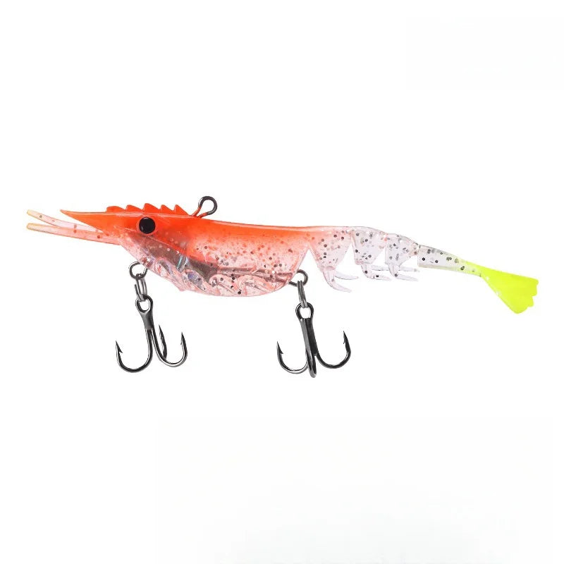 New Arrival Big 105mm 11g Soft Fishing Shrimp Prawn Lure With Double Hook  in Stock