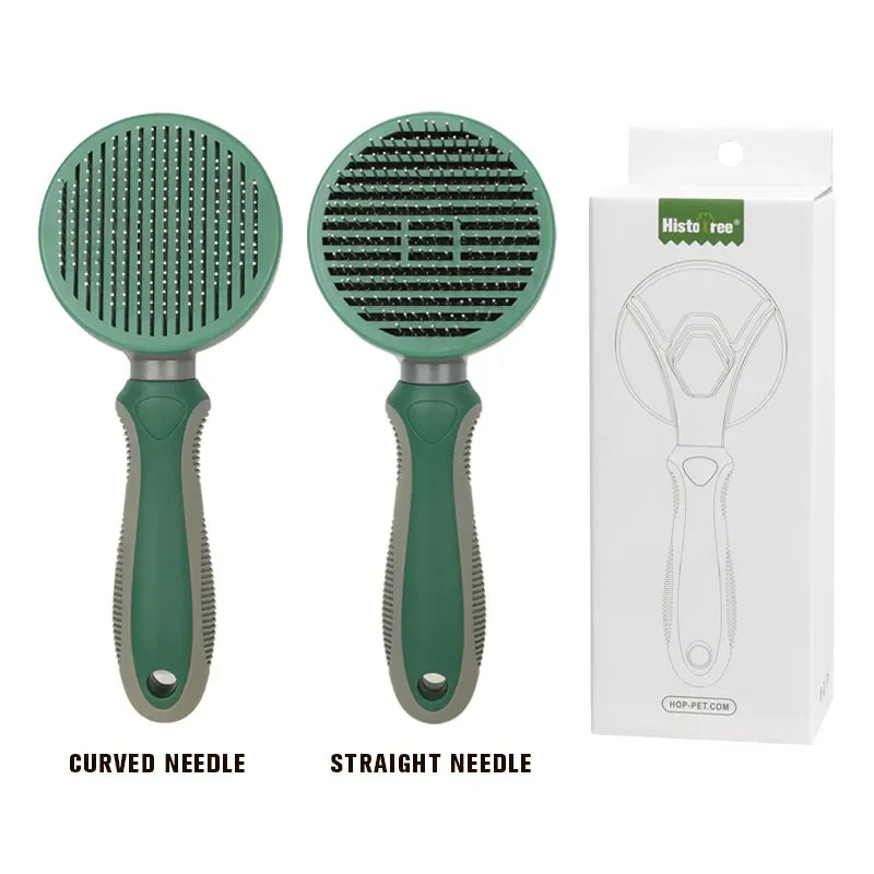 Pet Supplies Self Cleaning Dog Brush Pet Hair Remover Grooming Slicker Brush With Sticky Beads Comb