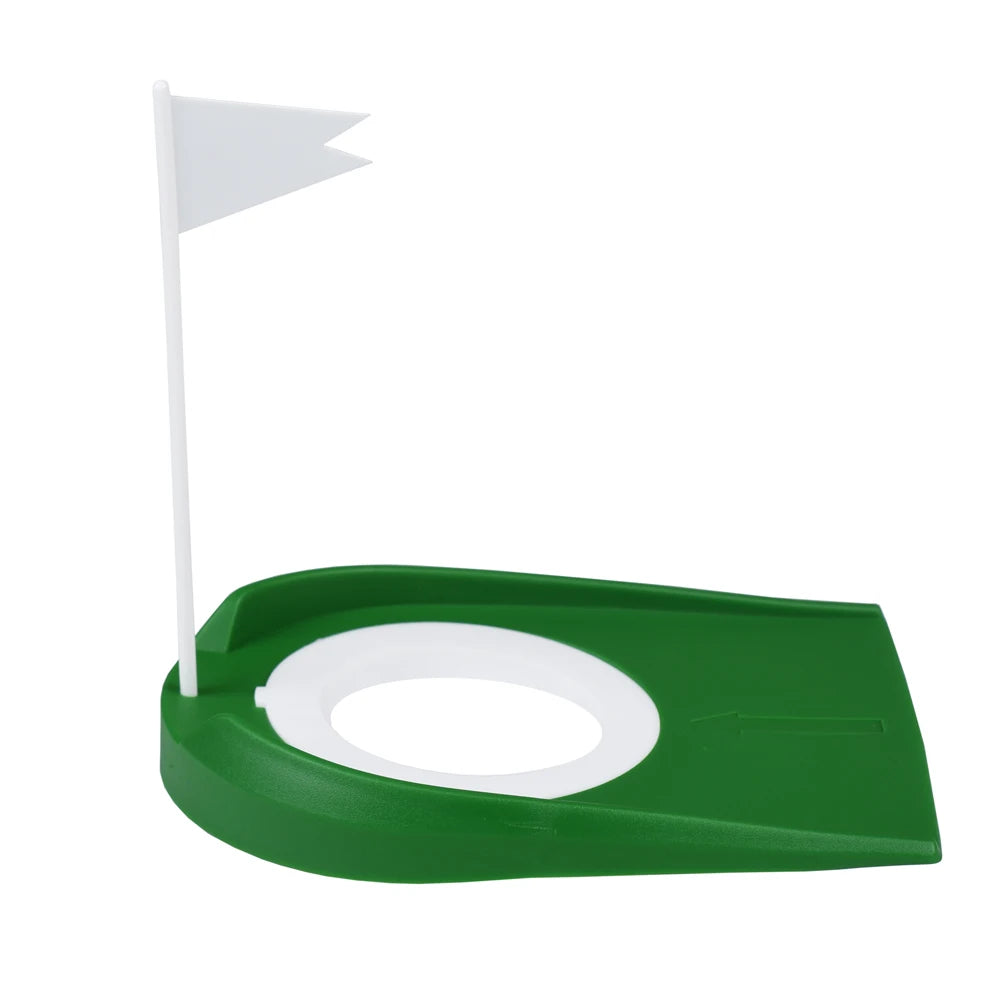 Plastic Green Lightweight Golf Putting Cup with Flag Trainer Indoor/Outdoor Putter Practice Aids