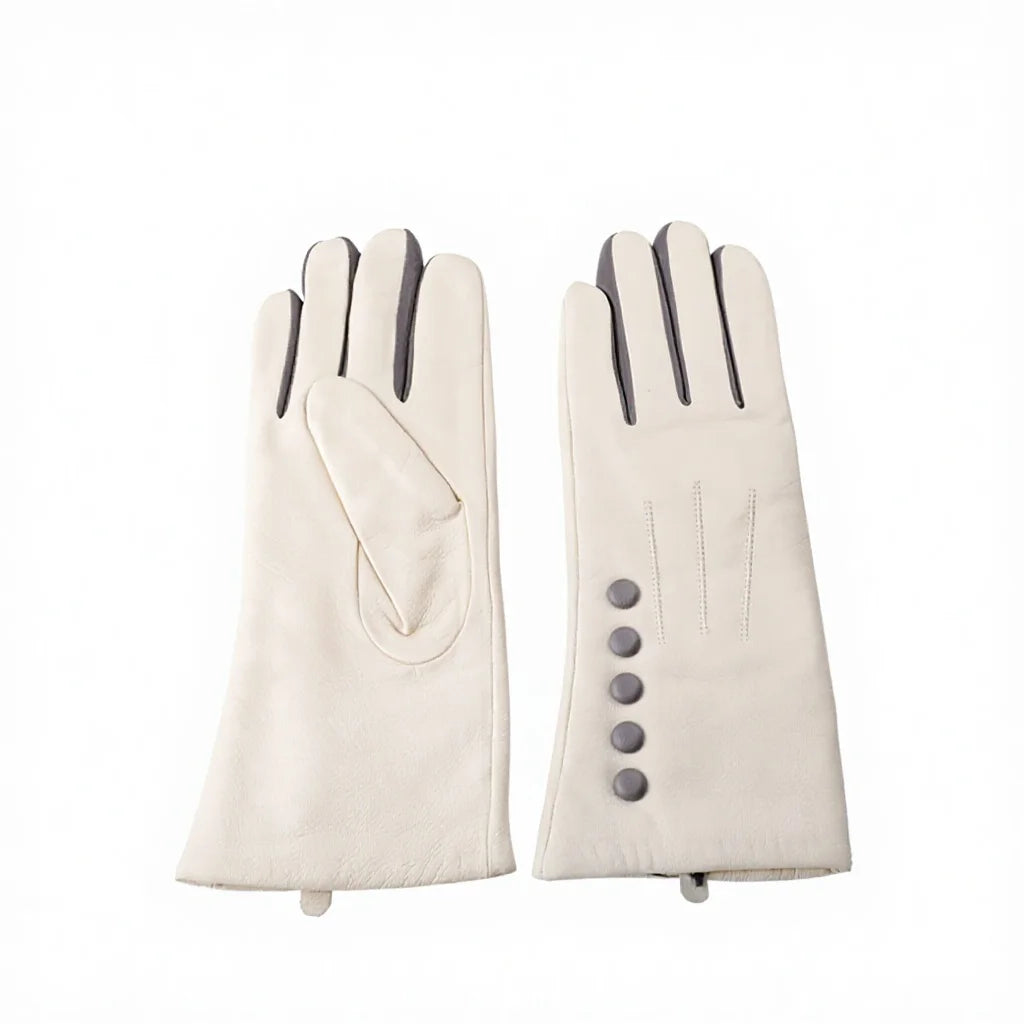 New Collection Genuine Sheepskin Leather Dress Gloves Ladies Soft Comfortable Wool Lining Daily Casual Party Wear Drive Style