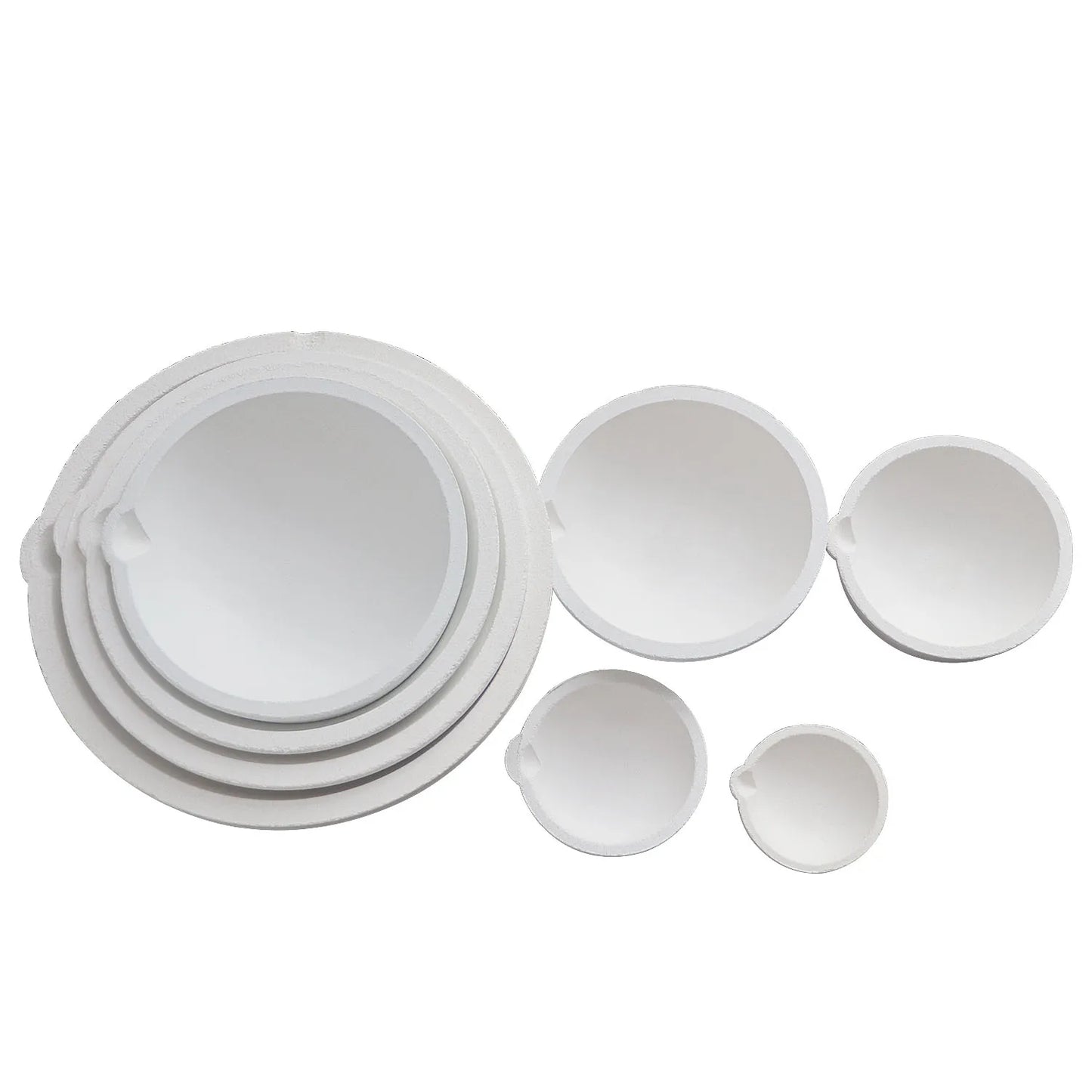 Auble White Quartz Melting Dishes Pot Durable Rounded Shape 100g/250g/500g/1000g/1500g/2500g Casting Crucible Sliver Gold