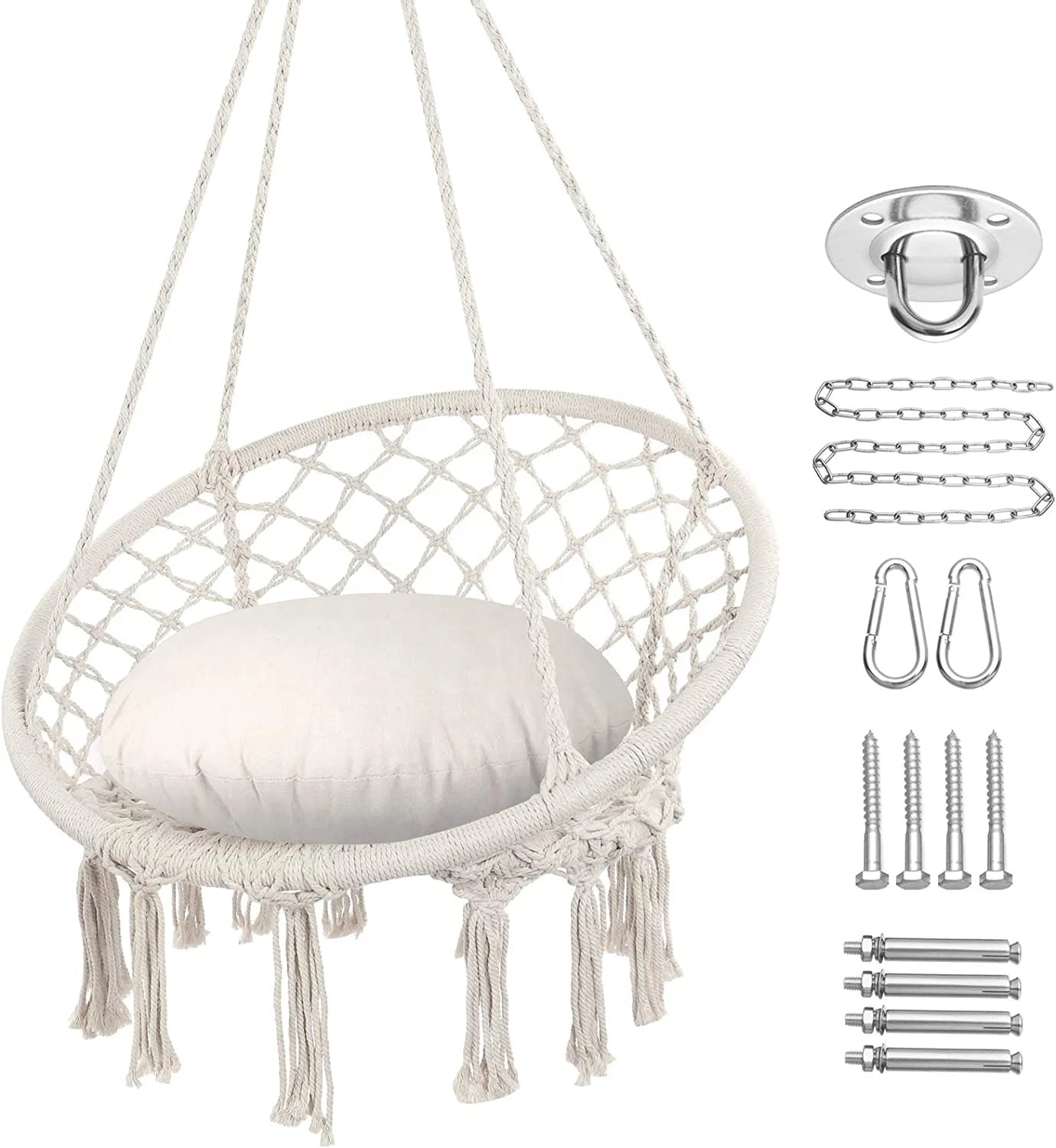 WOQI High Quality Indoor/Outdoor Hanging Swing Chair Safe Sturdy Stylish for Climbing Casual Tour Activities 50L Wholesale