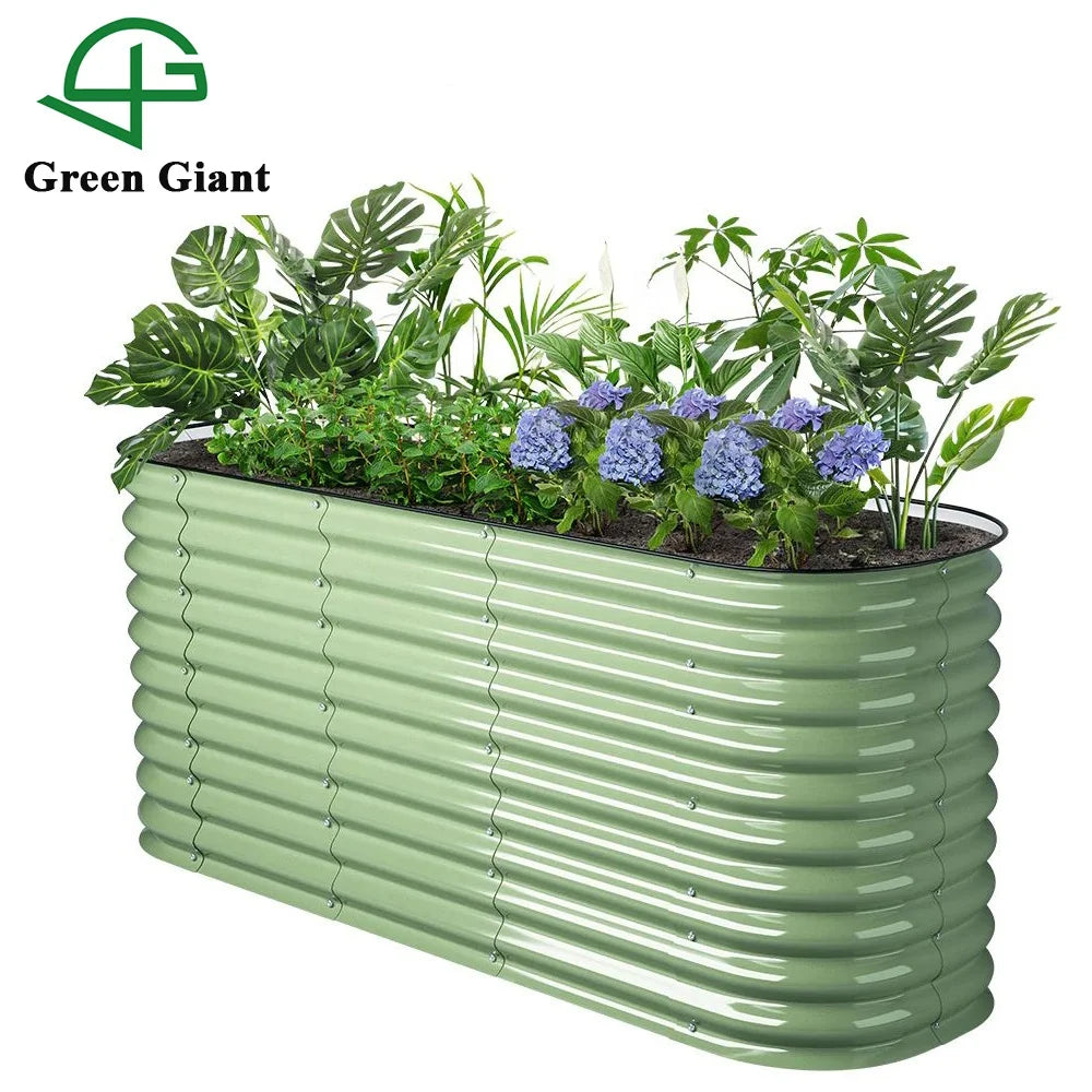 Huizhou Green Giant 32'' Tall 6.5'x2' Metal Modular Raised Garden Bed Kit (6 in 1) Vegetable Planter Boxes