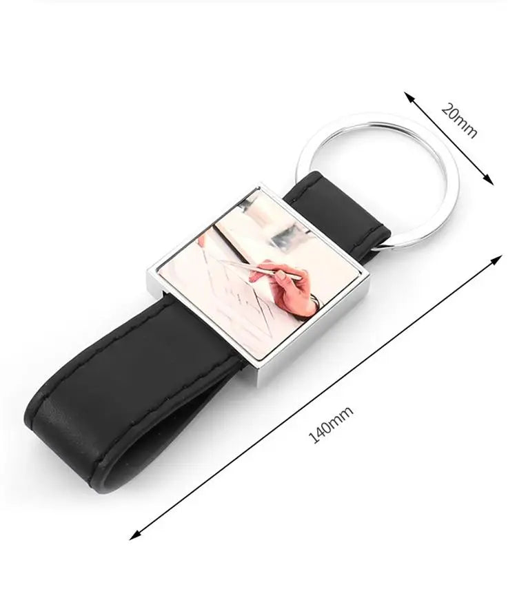 Blank Heat Transfer Keychain Metal Buckle Pendants Bag Mobile Phone Key Chain Custom Photo Keychain