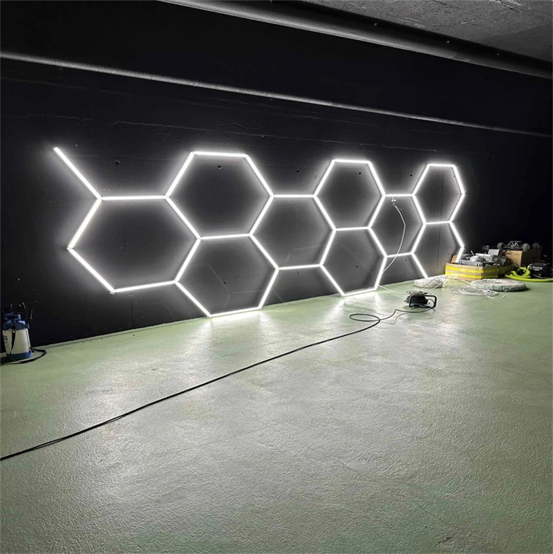 Auto Drop Ceiling Led Lighting Hexagon Ceiling Led Light for Modular Garage Led Light