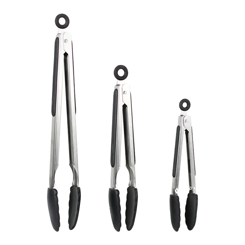 Kitchen Gadget 7912 Inch Serving Tongs Cooking Food Tongs Stainless Steel Locking Bbq Kitchen Tongs With Silicone Tips