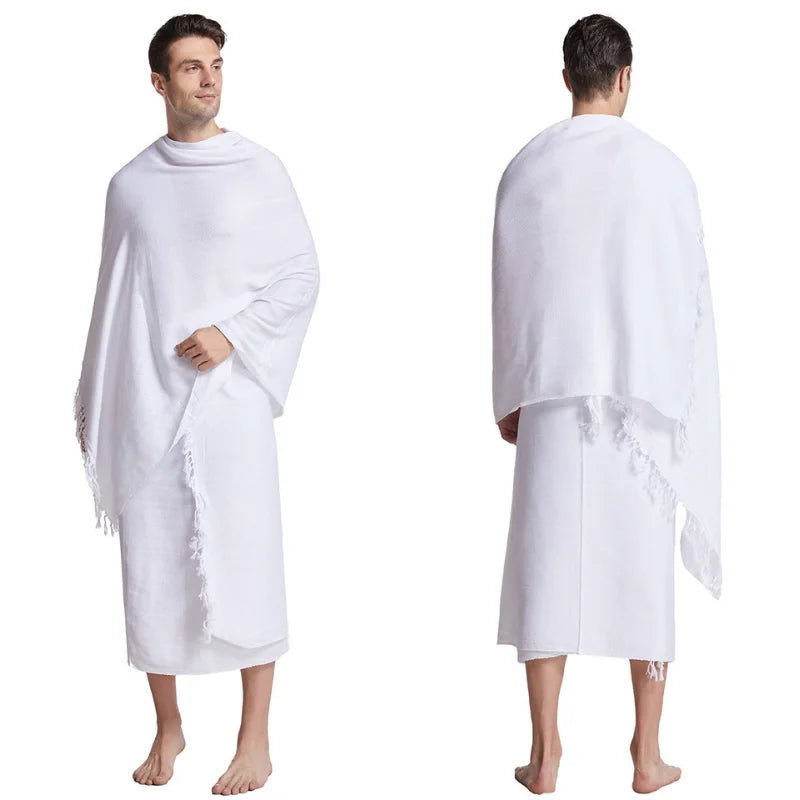 Traditional Muslim Clothing Microfiber Umrah Ihram Tower Muslim Arab Men Ramadan Eid Ihram Hajj Towel