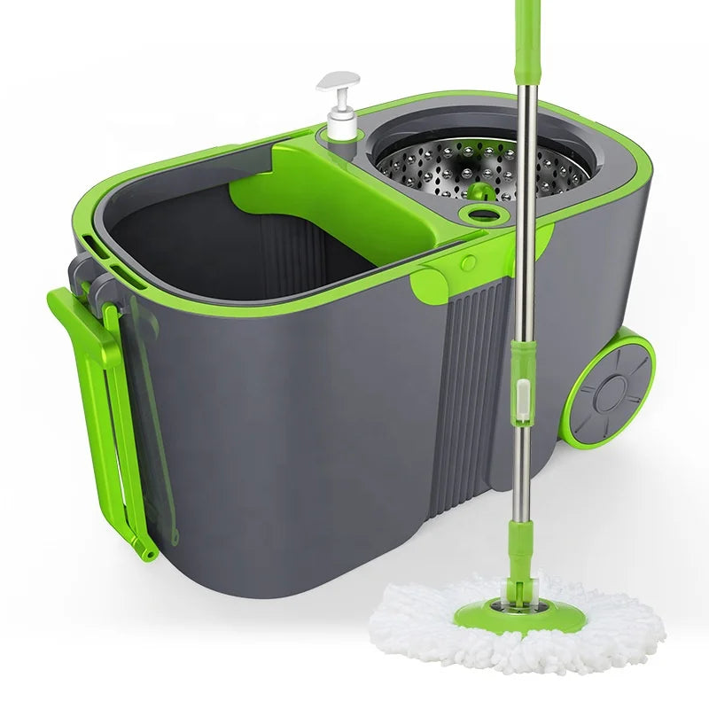 360 Rotating Household Cleaning Products Rotating Large Capacity Mop Set Household Large Roller Handle Double Drive Mop Bucke