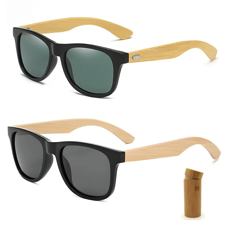 2026 Classic Zebra Wood Sunglasses for Men and Women Driving Square Wooden Shades Customized Logo