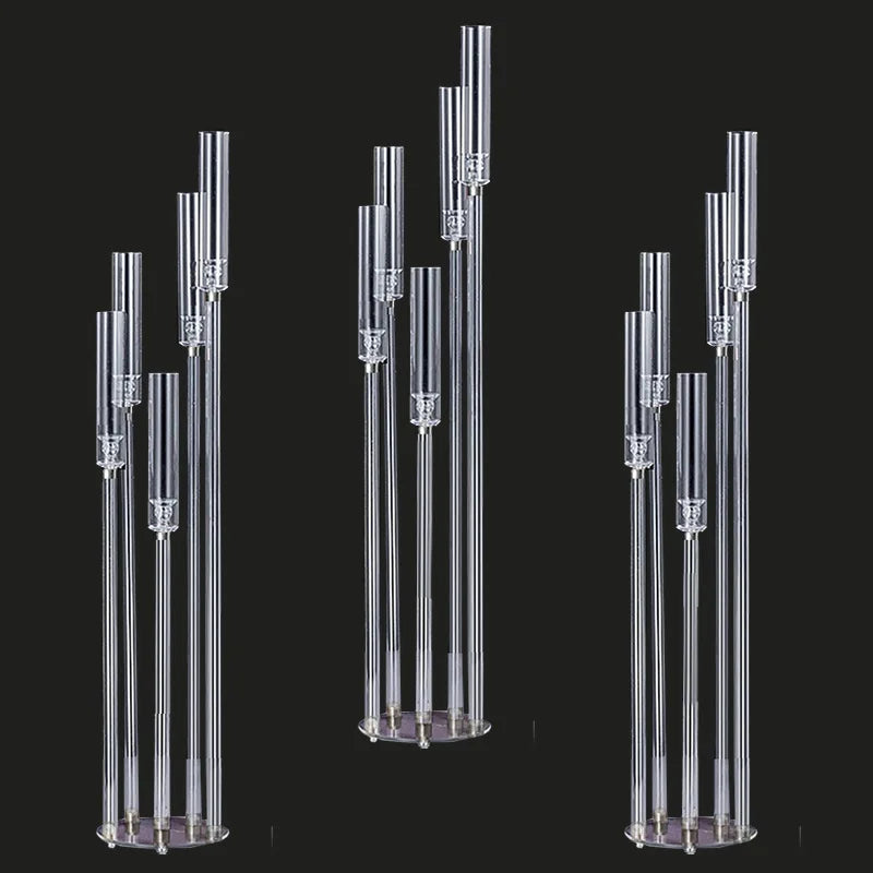 8 Arms Wedding Center Pieces Crystal Candle Holder Vintage Candelabra Chandelier Wedding Decor