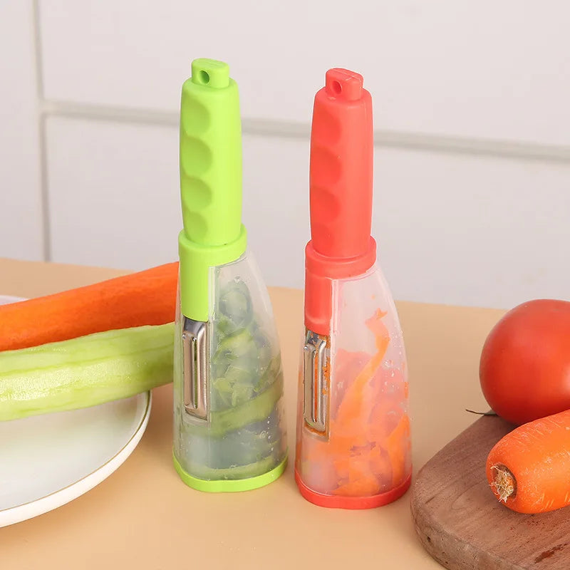 Multi-Functional Stainless Steel Plastic Storage Box Kitchen Accessories Melon Fruit Potato Peeler Household Vegetable